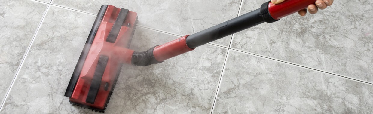 steaming tile flooring