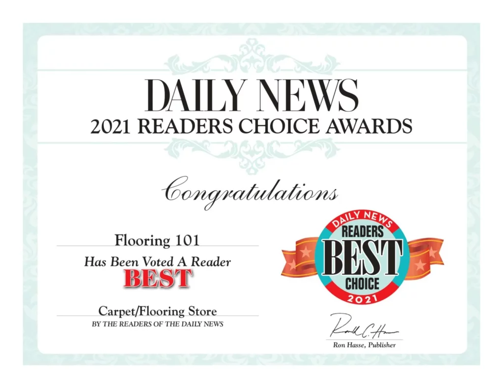 Daily News 2021 choice award | Flooring 101