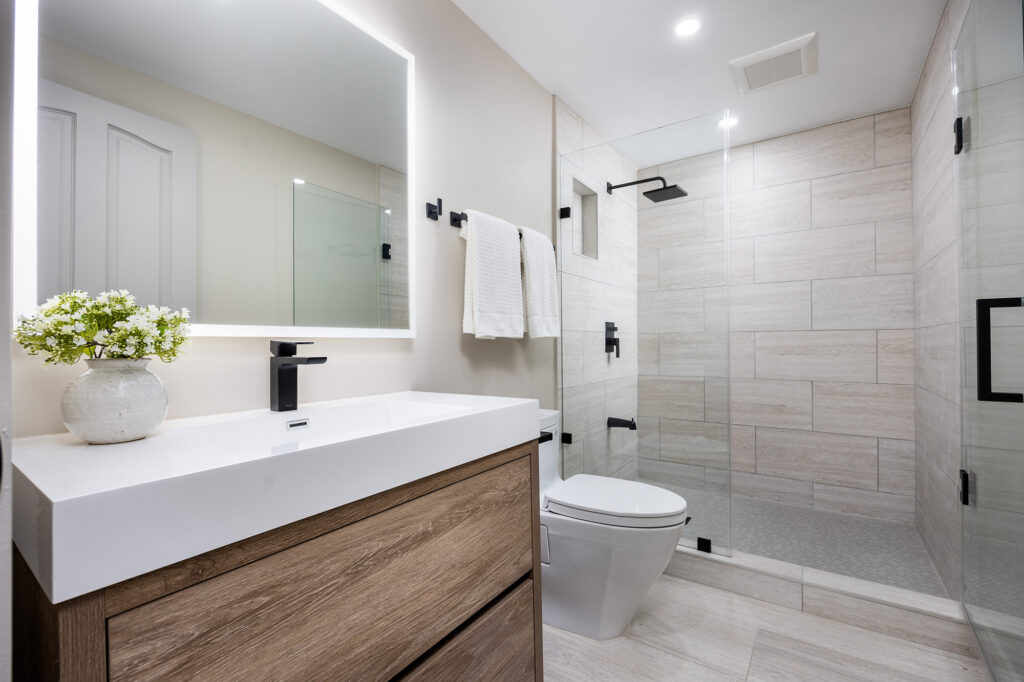 Bathroom Oasis with Tile by Flooring 101 in Oxnard, CA - Ventura, CA - Bakersfield, CA - Goleta, CA - Thousand Oaks, CA - Santa Maria, CA - Simi Valley, CA