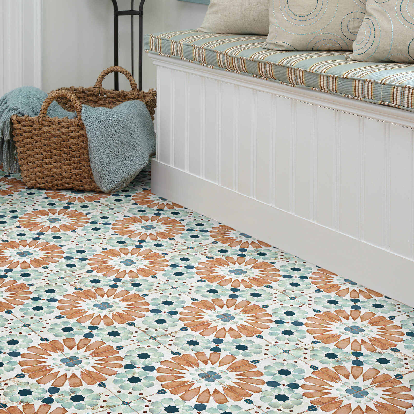 ceramic tile flower | Flooring 101